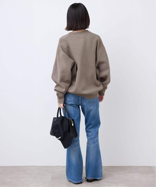 SLOBE IENA(スローブイエナ)の「《WEB限定カラーあり/追加3》ダブルフェイスジャージースナップカーディガン(カーディガン/ボレロ・レディース・ブルー系その他/ベージュ系その他/カーキ/レッド/ブラック・FREE)」の9枚目の写真