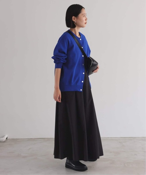 SLOBE IENA(スローブイエナ)の「《WEB限定カラーあり/追加3》ダブルフェイスジャージースナップカーディガン(カーディガン/ボレロ・レディース・ブルー系その他/ベージュ系その他/カーキ/レッド/ブラック・FREE)」の16枚目の写真