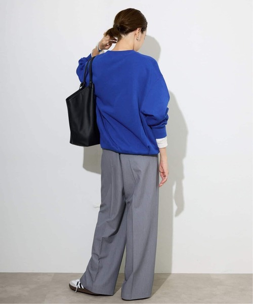 SLOBE IENA(スローブイエナ)の「《WEB限定カラーあり/追加3》ダブルフェイスジャージースナップカーディガン(カーディガン/ボレロ・レディース・ブルー系その他/ベージュ系その他/カーキ/レッド/ブラック・FREE)」の21枚目の写真