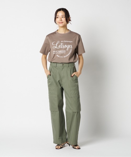 Letroyes(ルトロワ)の「<Letroyes> LOGO TEE / ロゴ TEE(Tシャツ/カットソー・レディース・ブラウン系/ホワイト/ダークブラウン/ネイビー・2/01/3)」の16枚目の写真