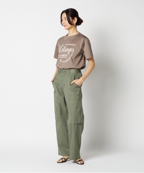 Letroyes(ルトロワ)の「<Letroyes> LOGO TEE / ロゴ TEE(Tシャツ/カットソー・レディース・ブラウン系/ホワイト/ダークブラウン/ネイビー・2/01/3)」の17枚目の写真