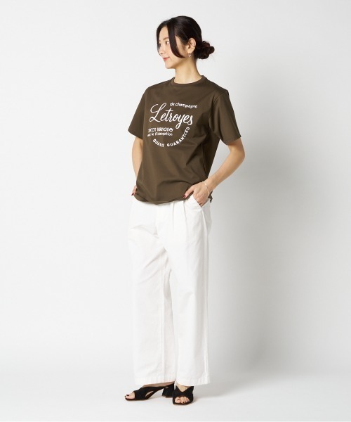 Letroyes(ルトロワ)の「<Letroyes> LOGO TEE / ロゴ TEE(Tシャツ/カットソー・レディース・ブラウン系/ホワイト/ダークブラウン/ネイビー・2/01/3)」の15枚目の写真