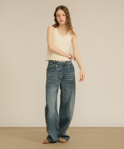 hazyl（ヘイジル）の「lace halter tank / レースホルタータンク（タンクトップ・レディース・オフホワイト/ブラウン系その他・フリー）」の12枚目の写真