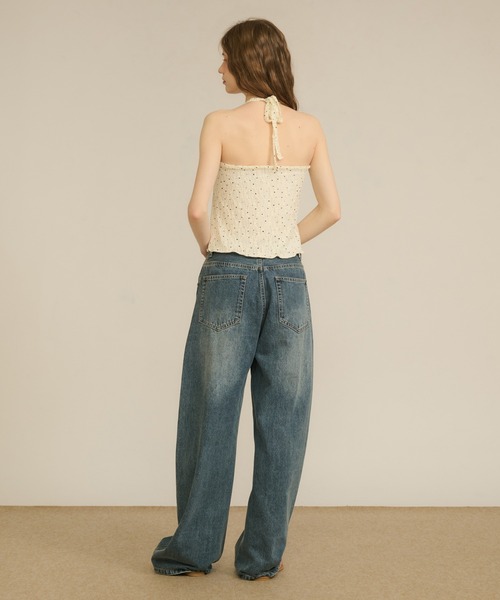 hazyl（ヘイジル）の「lace halter tank / レースホルタータンク（タンクトップ・レディース・オフホワイト/ブラウン系その他・フリー）」の14枚目の写真