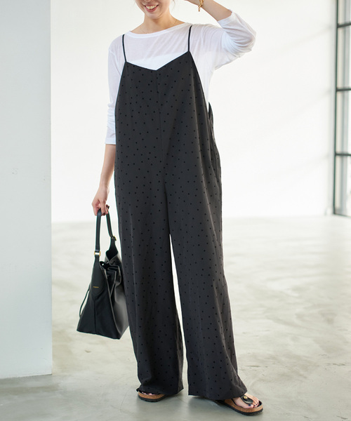 Spick & Span(スピックアンドスパン)の「《追加》フロッキードットキャミサロペット(サロペット/オーバーオール・レディース・その他4/マルチ・36/38)」の16枚目の写真
