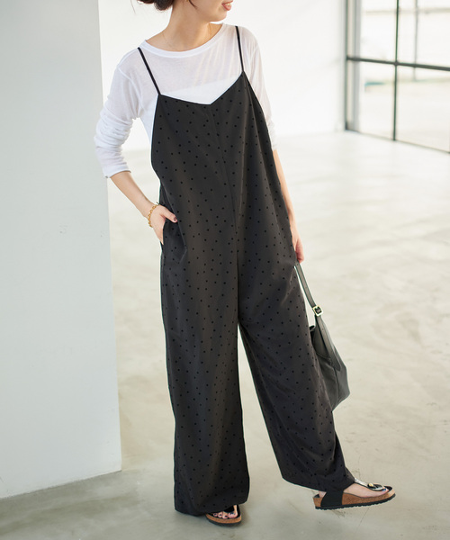 Spick & Span(スピックアンドスパン)の「《追加》フロッキードットキャミサロペット(サロペット/オーバーオール・レディース・その他4/マルチ・36/38)」の17枚目の写真