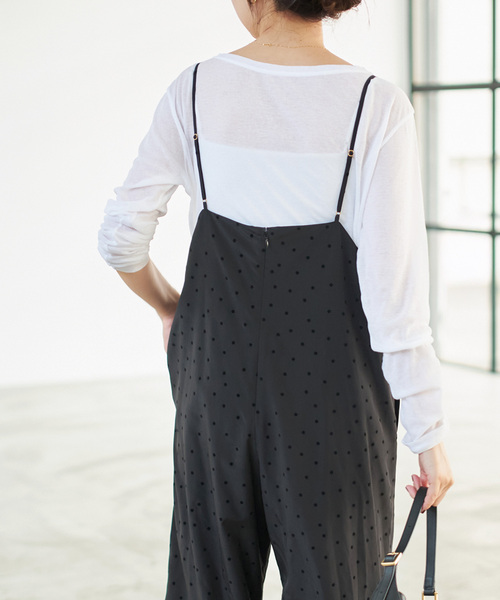 Spick & Span(スピックアンドスパン)の「《追加》フロッキードットキャミサロペット(サロペット/オーバーオール・レディース・その他4/マルチ・36/38)」の19枚目の写真