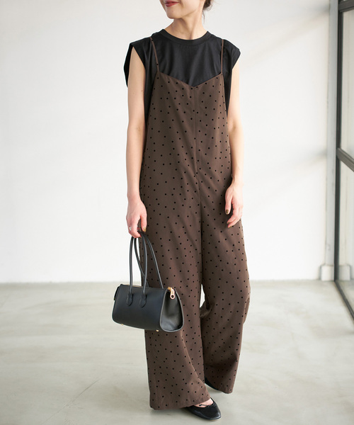Spick & Span(スピックアンドスパン)の「《追加》フロッキードットキャミサロペット(サロペット/オーバーオール・レディース・その他4/マルチ・36/38)」の21枚目の写真