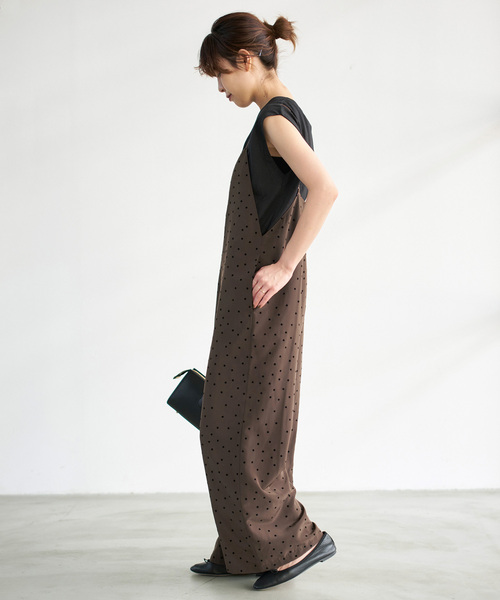 Spick & Span(スピックアンドスパン)の「《追加》フロッキードットキャミサロペット(サロペット/オーバーオール・レディース・その他4/マルチ・36/38)」の10枚目の写真