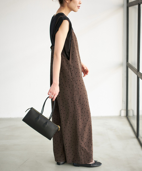 Spick & Span(スピックアンドスパン)の「《追加》フロッキードットキャミサロペット(サロペット/オーバーオール・レディース・その他4/マルチ・36/38)」の11枚目の写真