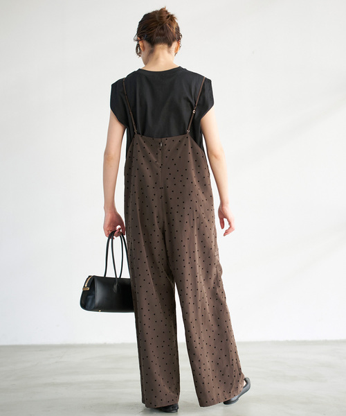 Spick & Span(スピックアンドスパン)の「《追加》フロッキードットキャミサロペット(サロペット/オーバーオール・レディース・その他4/マルチ・36/38)」の12枚目の写真