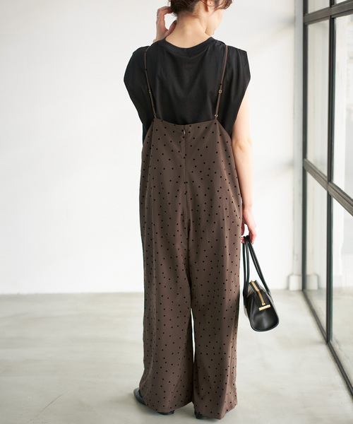 Spick & Span(スピックアンドスパン)の「《追加》フロッキードットキャミサロペット(サロペット/オーバーオール・レディース・その他4/マルチ・36/38)」の13枚目の写真