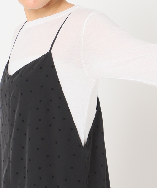 Spick & Span(スピックアンドスパン)の「《追加》フロッキードットキャミサロペット(サロペット/オーバーオール・レディース・その他4/マルチ・36/38)」の9枚目の写真