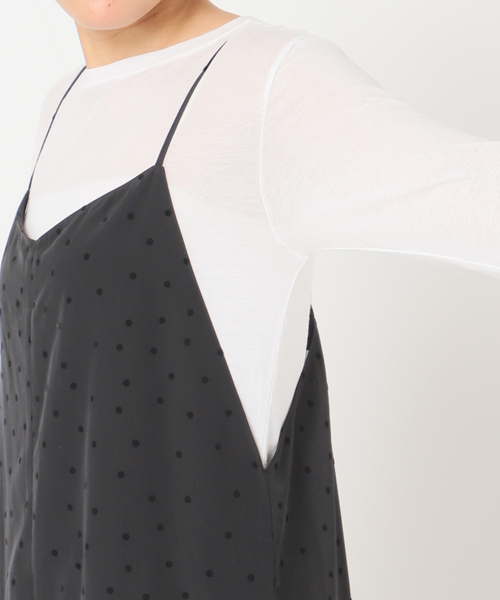 Spick & Span（スピックアンドスパン）の「《追加》フロッキードットキャミサロペット（サロペット/オーバーオール・レディース・その他4/マルチ・36/38）」の12枚目の写真