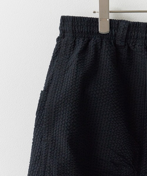 Liberaiders（リベレイダース）の「Liberaiders/リベレイダース COOLMAX SHORTS シアサッカー イージーショーツ ハーフパンツ ストレッチ 通気性 軽量 速乾性 メンズ 2026年夏 夏服（その他パンツ・メンズ・ブラック/ストライプ・S/M/L）」の6枚目の写真