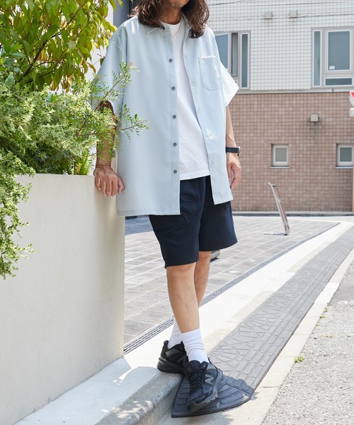 Liberaiders（リベレイダース）の「Liberaiders/リベレイダース COOLMAX SHORTS シアサッカー イージーショーツ ハーフパンツ ストレッチ 通気性 軽量 速乾性 メンズ 2026年夏 夏服（その他パンツ・メンズ・ブラック/ストライプ・S/M/L）」の17枚目の写真