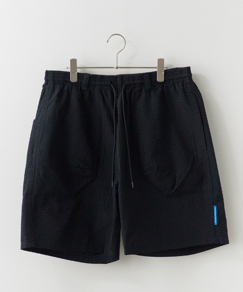 Liberaiders（リベレイダース）の「Liberaiders/リベレイダース COOLMAX SHORTS シアサッカー イージーショーツ ハーフパンツ ストレッチ 通気性 軽量 速乾性 メンズ 2026年夏 夏服（その他パンツ・メンズ・ブラック/ストライプ・S/M/L）」の12枚目の写真