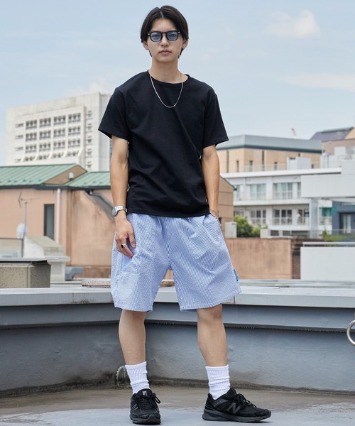 Liberaiders(リベレイダース)の「Liberaiders/リベレイダース COOLMAX SHORTS シアサッカー イージーショーツ ハーフパンツ ストレッチ 通気性 軽量 速乾性 メンズ 秋服 2026年秋冬(その他パンツ・メンズ・ブラック/ストライプ・S/M/L)」の16枚目の写真