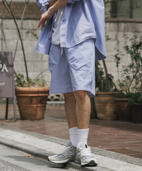 Liberaiders(リベレイダース)の「Liberaiders/リベレイダース COOLMAX SHORTS シアサッカー イージーショーツ ハーフパンツ ストレッチ 通気性 軽量 速乾性 メンズ 秋服 2026年秋冬(その他パンツ・メンズ・ブラック/ストライプ・S/M/L)」の20枚目の写真