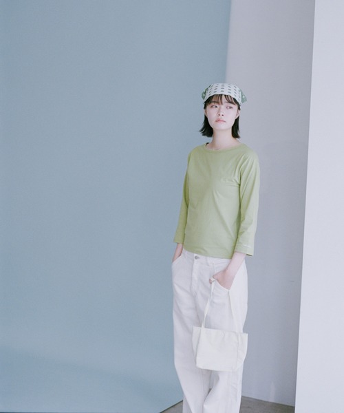 shesaidthat(シーセッドザット)の「shesaidthat / クロップドスリーブTシャツ - 3/4 Sleeve Tee(Tシャツ/カットソー・レディース・ライトグリーン/ワイン/ピンク/ネイビー・SMALL/MEDIUM)」の12枚目の写真