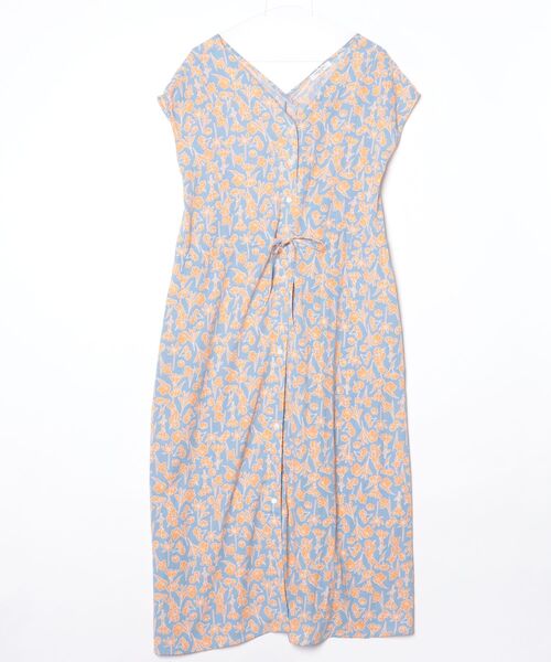 花柄 ノースリーブ ワンピース グレー 中古 ブランド古着】花柄ノースリーブワンピース（ワンピース）｜FREAK'S