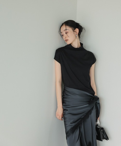 Callarus（カラルス）の「レースサテン大判スカーフ付サテンカーゴイージーパンツ［Callarus］（その他パンツ・レディース・チャコール/ブラック・L/M/S/3L/LL）」の22枚目の写真