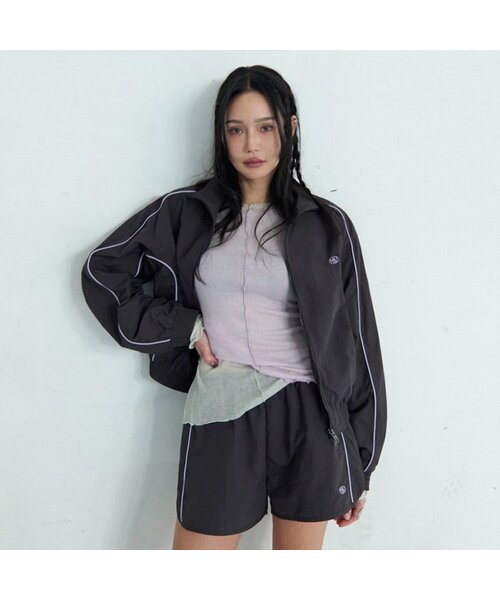 MORVE13(モルブ13)の「MORVE Wind Set-up Track Jacket(ミリタリージャケット・レディース・チャコール・FREE)」の1枚目の写真