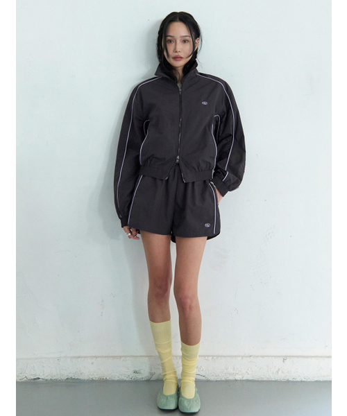 MORVE13(モルブ13)の「MORVE Wind Set-up Track Jacket(ミリタリージャケット・レディース・チャコール・FREE)」の2枚目の写真