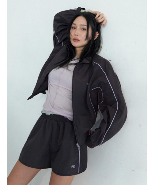 MORVE13(モルブ13)の「MORVE Wind Set-up Track Jacket(ミリタリージャケット・レディース・チャコール・FREE)」の3枚目の写真