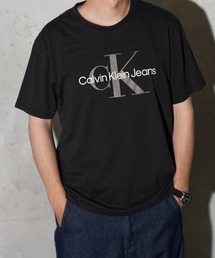 Calvin Klein / カルバンクライン PRINTED LOGO TEE OZONE WASHED ユーズド加工 ロゴTシャツ
