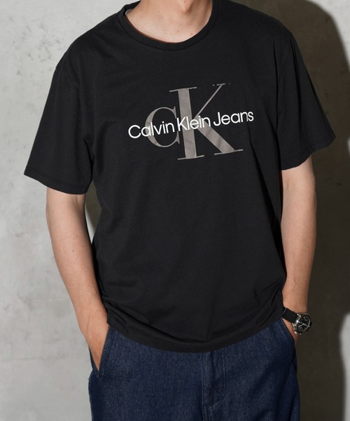 Calvin Klein（カルバン・クライン）の「Calvin Klein / カルバンクライン PRINTED LOGO TEE OZONE WASHED ユーズド加工 ロゴTシャツ（Tシャツ/カットソー・メンズ・ブラック系その他2/ブラック系その他3/ブラック系その他/その他2/その他1/ブラック・SMALL/MEDIUM/LARGE/X-LARGE）」の2枚目の写真