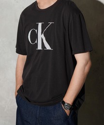 Calvin Klein / カルバンクライン PRINTED LOGO TEE OZONE WASHED ユーズド加工 ロゴTシャツ