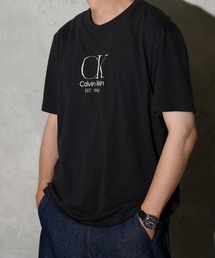 Calvin Klein / カルバンクライン PRINTED LOGO TEE OZONE WASHED ユーズド加工 ロゴTシャツ