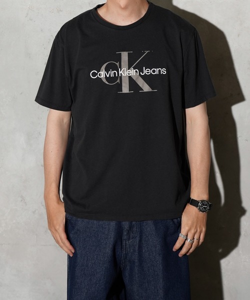Calvin Klein（カルバン・クライン）の「Calvin Klein / カルバンクライン PRINTED LOGO TEE OZONE WASHED ユーズド加工 ロゴTシャツ（Tシャツ/カットソー・メンズ・ブラック系その他2/ブラック系その他3/ブラック系その他/その他2/その他1/ブラック・SMALL/MEDIUM/LARGE/X-LARGE）」の9枚目の写真