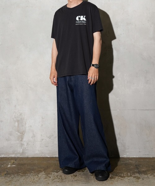 Calvin Klein（カルバン・クライン）の「Calvin Klein / カルバンクライン PRINTED LOGO TEE OZONE WASHED ユーズド加工 ロゴTシャツ（Tシャツ/カットソー・メンズ・ブラック系その他2/ブラック系その他3/ブラック系その他/その他2/その他1/ブラック・SMALL/MEDIUM/LARGE/X-LARGE）」の14枚目の写真