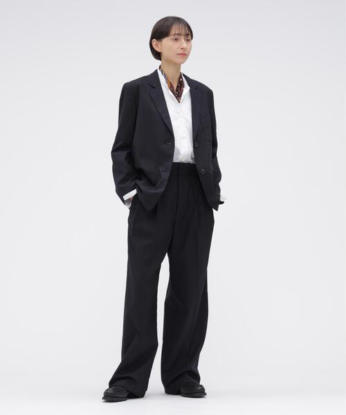 MARGARET HOWELL(マーガレットハウエル)の「SUMMER WOOL JACKET(テーラードジャケット・レディース・ブラック・1)」の5枚目の写真