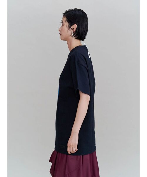UN3D.(アンスリード)の「PAINT PAPER GRAPHIC T-SH / ペイントペーパーグラフィックTシャツ(Tシャツ/カットソー・レディース・ホワイト/ブラック・FREE)」の3枚目の写真