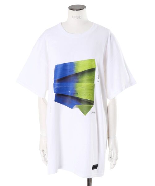 UN3D.(アンスリード)の「PAINT PAPER GRAPHIC T-SH / ペイントペーパーグラフィックTシャツ(Tシャツ/カットソー・レディース・ホワイト/ブラック・FREE)」の10枚目の写真