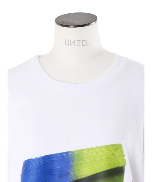 UN3D.(アンスリード)の「PAINT PAPER GRAPHIC T-SH / ペイントペーパーグラフィックTシャツ(Tシャツ/カットソー・レディース・ホワイト/ブラック・FREE)」の13枚目の写真
