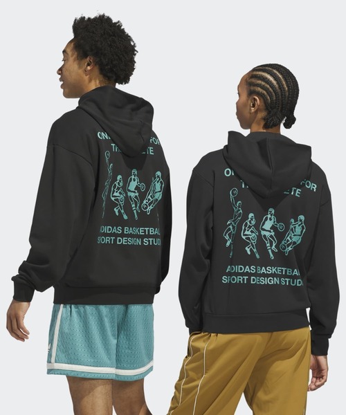 adidas(アディダス)の「Only The Best For The Athlete パーカー / フーディー パーカー アディダスオリジナルス adidas Originals(スウェット・メンズ・ブラック・X-SMALL/LARGE/MEDIUM/SMALL/X-LARGE/3XL/XX-LARGE)」の2枚目の写真