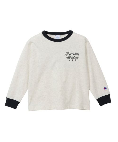 Champion（チャンピオン）の「【Champion/チャンピオン】キッズ ロングスリーブTシャツ（ワンピース・キッズ・ブラック系その他/オートミール/ロイヤルブルー・140/130/160/150/100/120/110）」の2枚目の写真