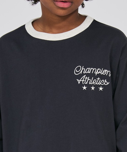 Champion（チャンピオン）の「【Champion/チャンピオン】キッズ ロングスリーブTシャツ（ワンピース・キッズ・ブラック系その他/オートミール/ロイヤルブルー・140/130/160/150/100/120/110）」の19枚目の写真
