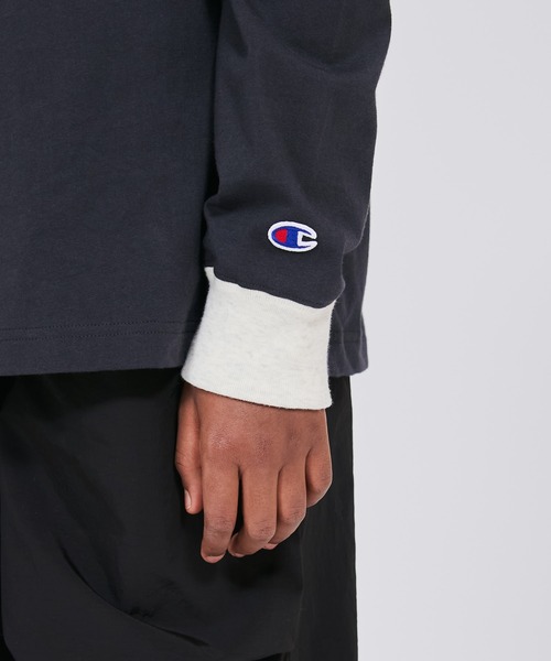 Champion（チャンピオン）の「【Champion/チャンピオン】キッズ ロングスリーブTシャツ（ワンピース・キッズ・ブラック系その他/オートミール/ロイヤルブルー・140/130/160/150/100/120/110）」の20枚目の写真