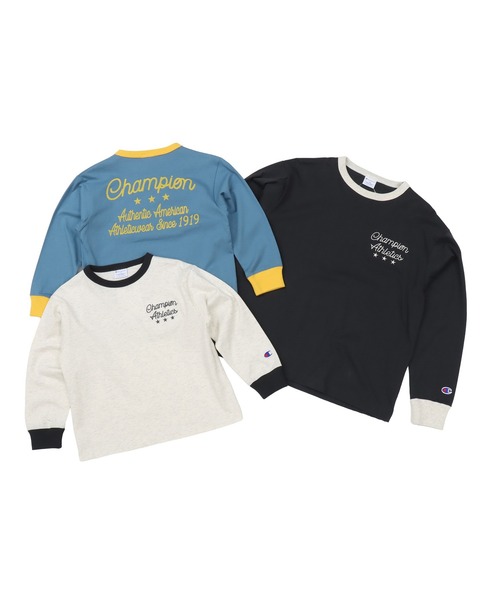 Champion（チャンピオン）の「【Champion/チャンピオン】キッズ ロングスリーブTシャツ（ワンピース・キッズ・ブラック系その他/オートミール/ロイヤルブルー・140/130/160/150/100/120/110）」の17枚目の写真