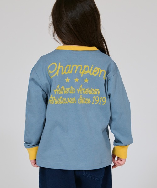 Champion（チャンピオン）の「【Champion/チャンピオン】キッズ ロングスリーブTシャツ（ワンピース・キッズ・ブラック系その他/オートミール/ロイヤルブルー・140/130/160/150/100/120/110）」の5枚目の写真