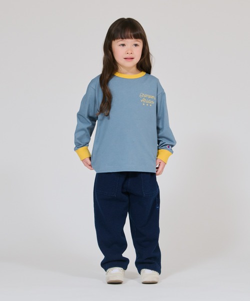 Champion（チャンピオン）の「【Champion/チャンピオン】キッズ ロングスリーブTシャツ（ワンピース・キッズ・ブラック系その他/オートミール/ロイヤルブルー・140/130/160/150/100/120/110）」の7枚目の写真
