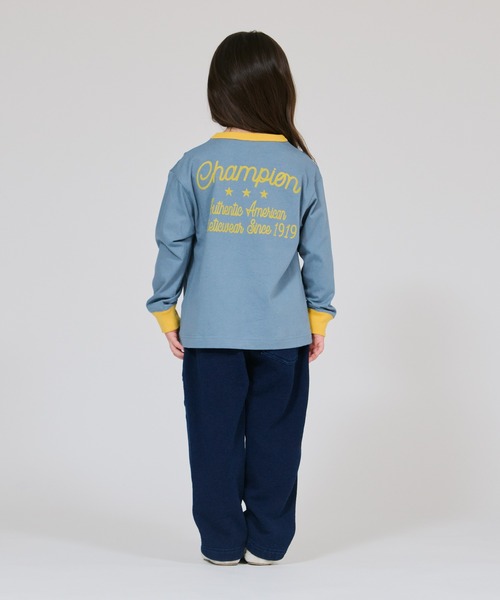 Champion（チャンピオン）の「【Champion/チャンピオン】キッズ ロングスリーブTシャツ（ワンピース・キッズ・ブラック系その他/オートミール/ロイヤルブルー・140/130/160/150/100/120/110）」の9枚目の写真