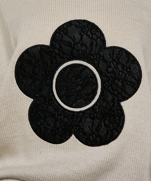 MARY QUANT(マリークワント)の「MARY QUANT × PUBLUX/マリークワント 別注 レース 異素材 ドッキング デイジー ニット 限定展開(ニット/セーター・レディース・グレー/チャコールグレー/ネイビー/オフホワイト・フリ-)」の16枚目の写真