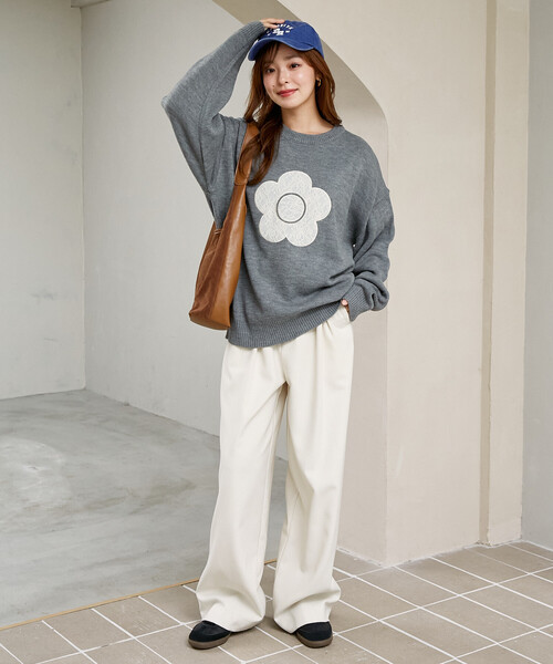 MARY QUANT(マリークワント)の「MARY QUANT × PUBLUX/マリークワント 別注 レース 異素材 ドッキング デイジー ニット 限定展開(ニット/セーター・レディース・グレー/チャコールグレー/ネイビー/オフホワイト・フリ-)」の21枚目の写真