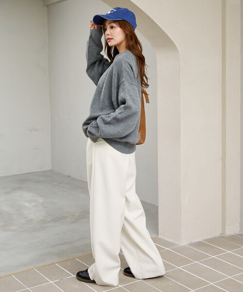 MARY QUANT(マリークワント)の「MARY QUANT × PUBLUX/マリークワント 別注 レース 異素材 ドッキング デイジー ニット 限定展開(ニット/セーター・レディース・グレー/チャコールグレー/ネイビー/オフホワイト・フリ-)」の22枚目の写真